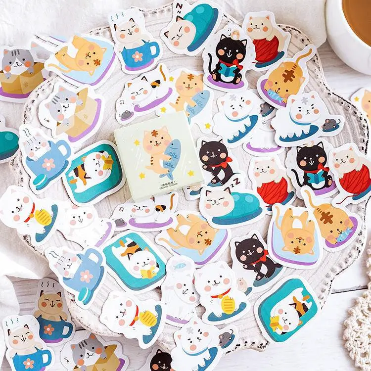 Stickers Mignons Chat x 45