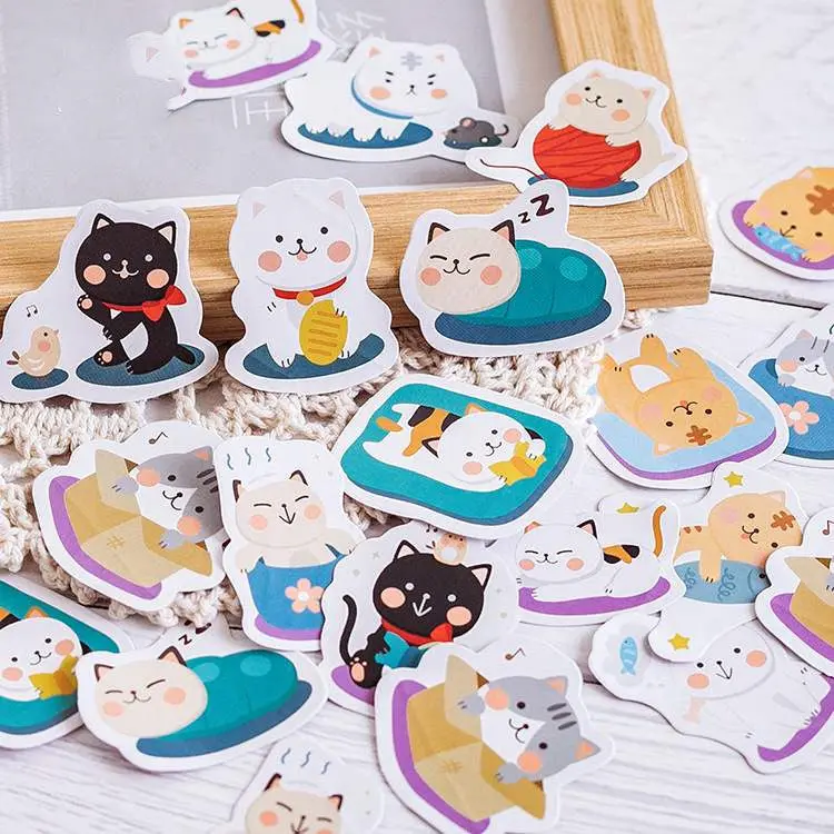 Stickers Mignons Chat x 45