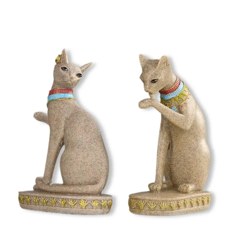 Statue de Chat Egyptien en Grès
