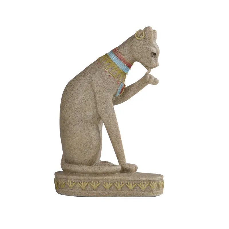 Statue de Chat Egyptien en Grès