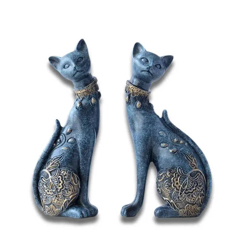 Statues décoratives de Chat Filiforme
