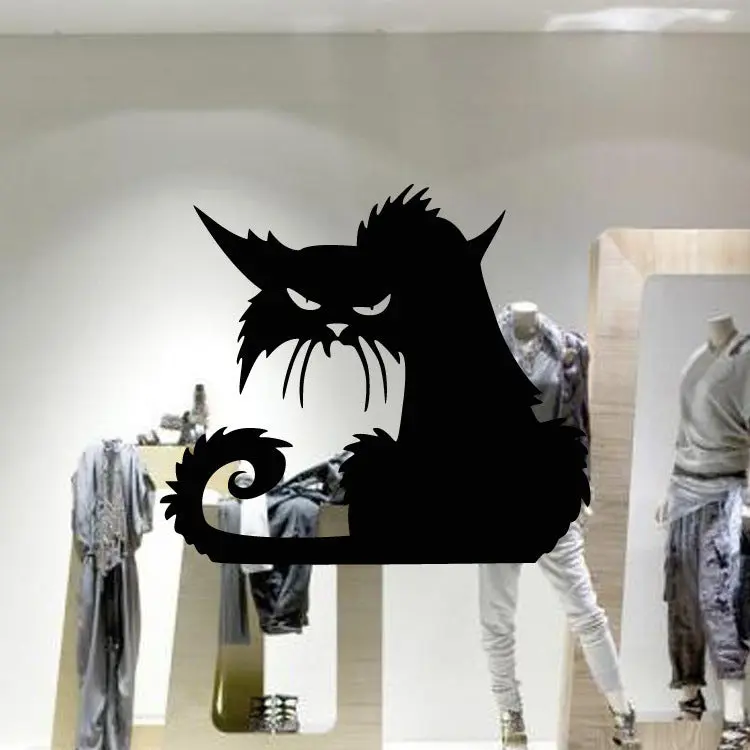 Sticker Chat Noir de Mauvaise Humeur