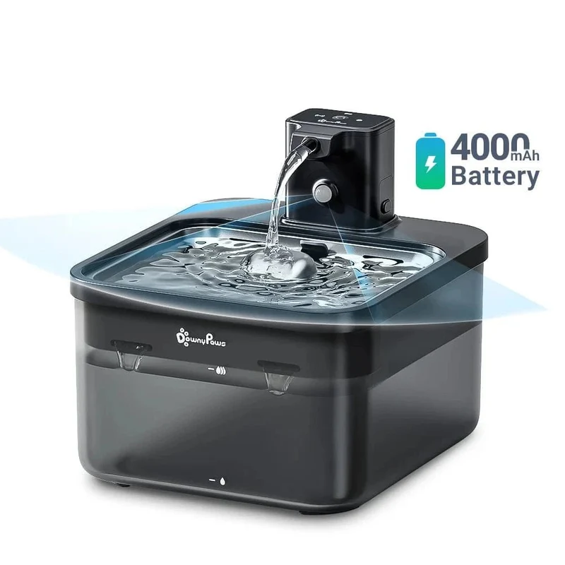 Fontaine à eau automatique 2,5 L en inox, sans fil pour chat