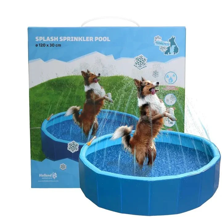 Piscine à éclaboussures pour chien Coolpets avec arroseur 120 cm
