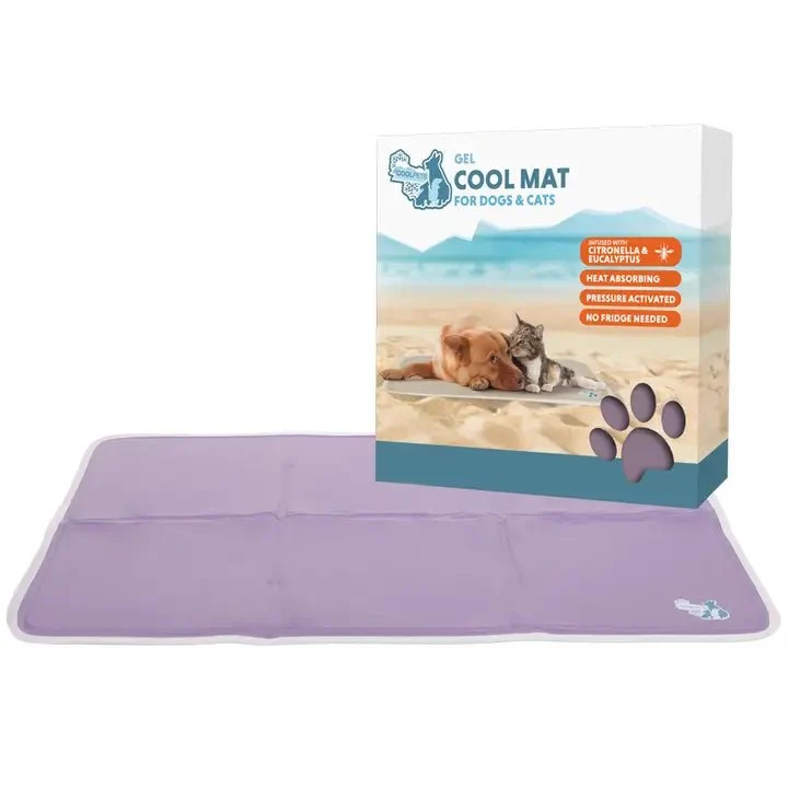 Tapis rafraîchissant en gel pour chien Coolpets — Lila