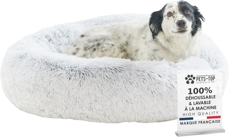 Panier donut apaisant pour chien - orthopédique et anti-stress