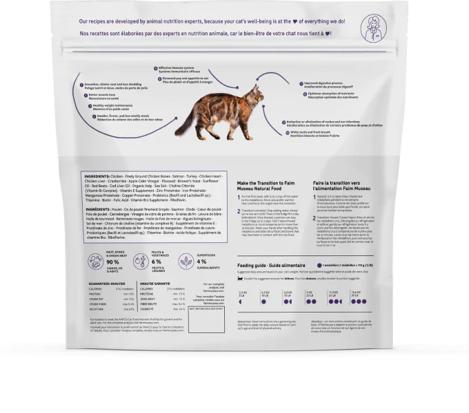 Nourriture crue pour chat Faim Museau - Poulet et saumon
