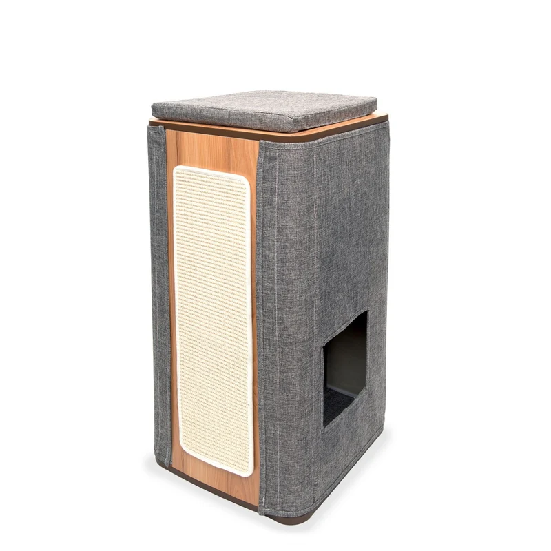 Meuble Cubo Tower Vesper – gris, arbre à chat