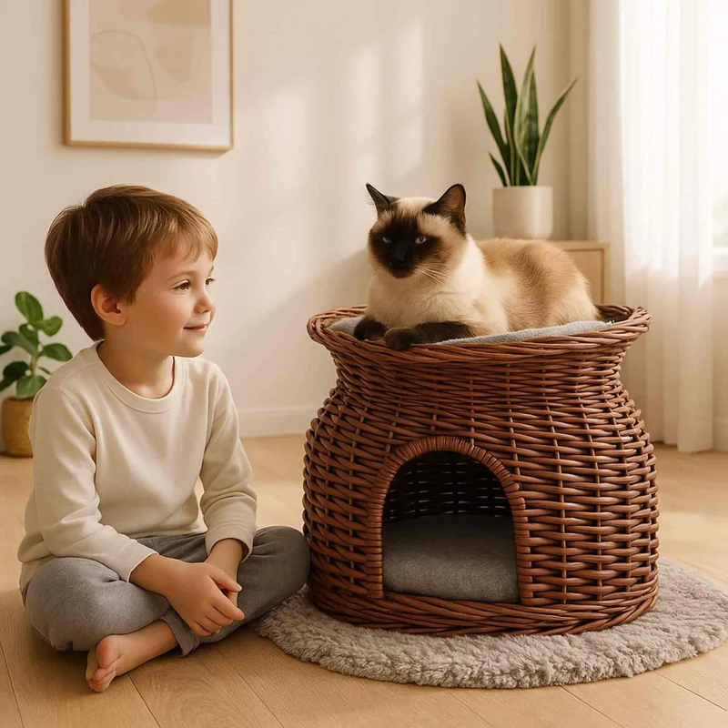 panier osier chat | Rêve en Osier