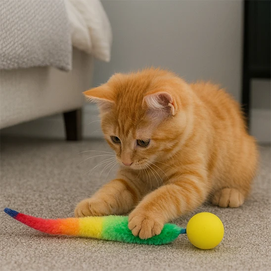 jouet chat interactif | Balle folle Chenille