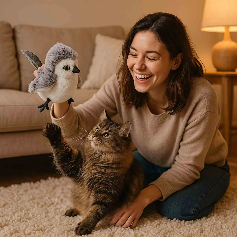 Jouet oiseau pour chat | Ailes Battantes