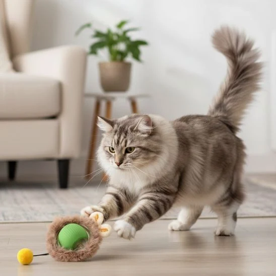 jouet pour chat | La Balle Fougueuse Lapin