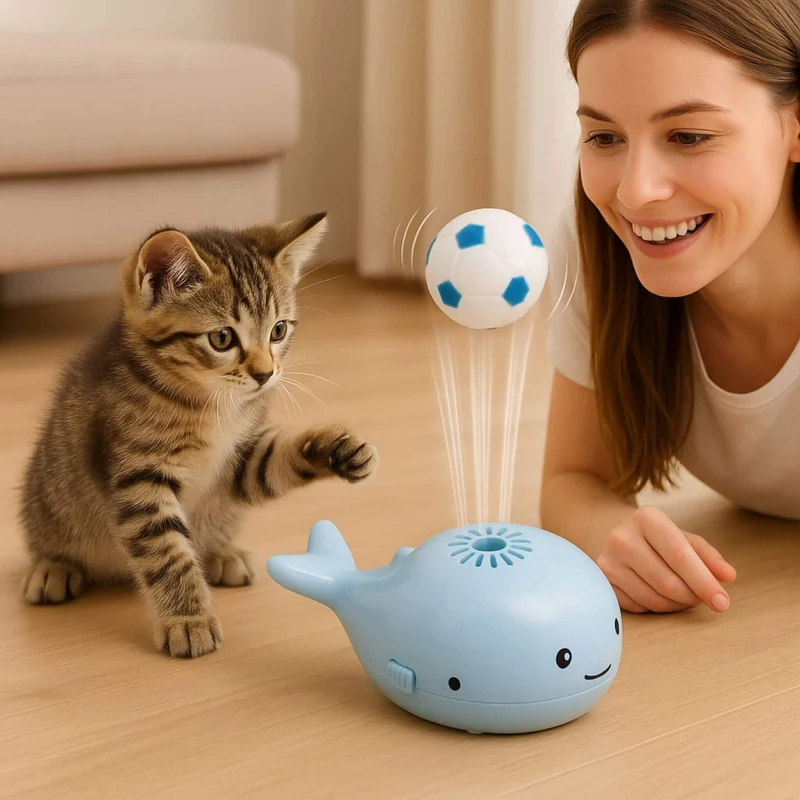 jouet chat interactif | Baleine Balle Flottante