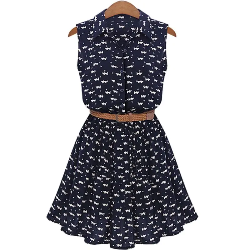 Robe d'été avec Motifs de Chat