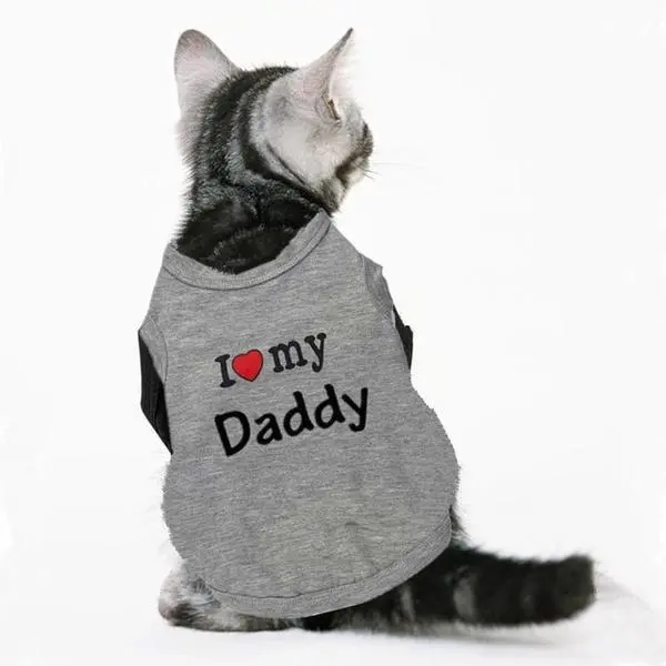 Pull pour chat I love Mommy Daddy
