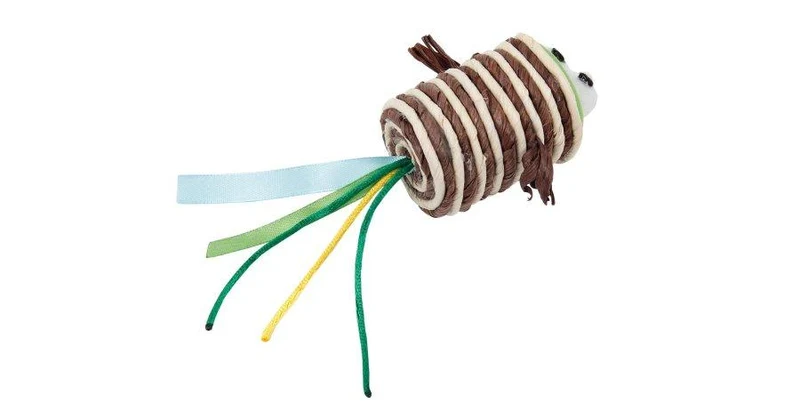 Bud'z Jouet pour chat - Rouleau en corde avec yeux 7 cm