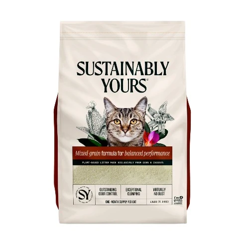 SUSTAINABLY YOURS litière agglomérante biodégradable multi-cat
