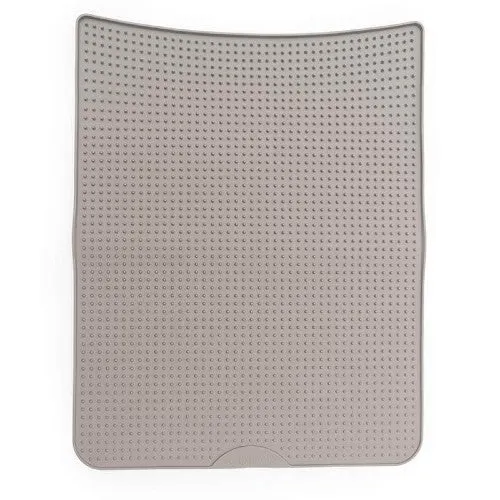 Messy Cats Tapis de litière en silicone - Gris