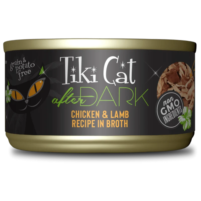 Tiki Cat After Dark, conserve pour chat recette de poulet et agneau