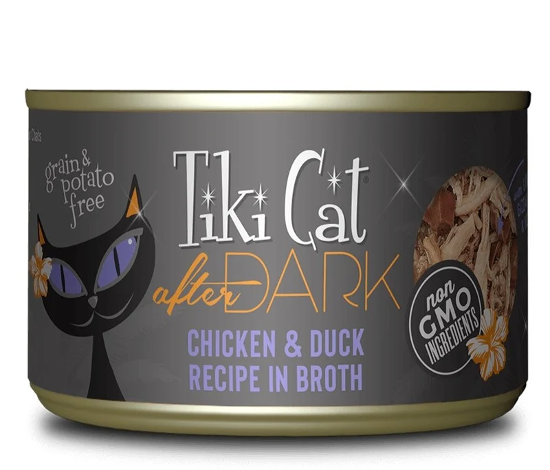Tiki Cat After Dark, conserve pour chat recette de poulet et canard