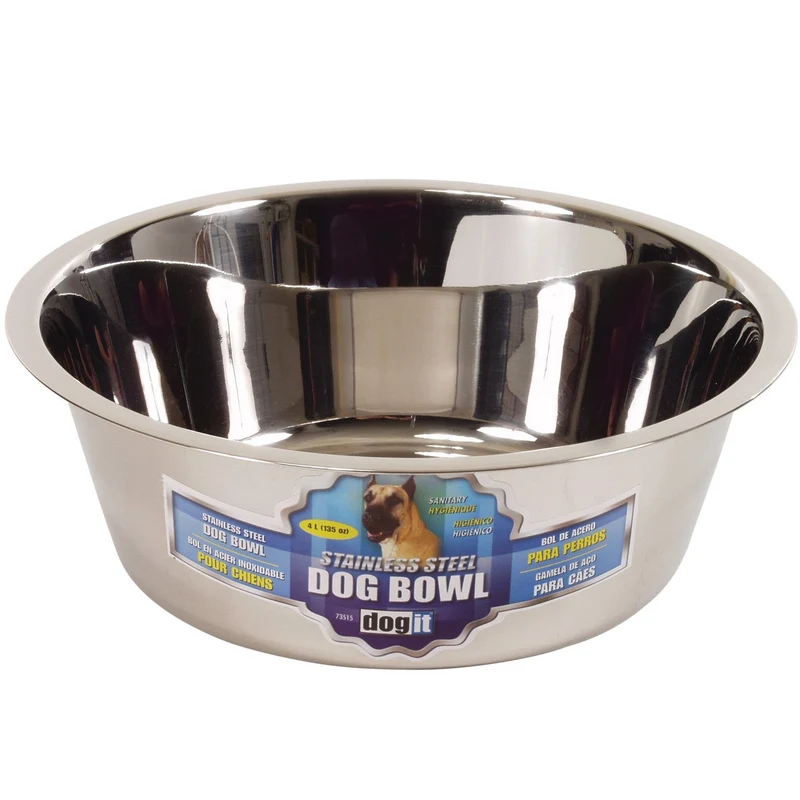 Bol Dogit en acier inoxydable - Très très grand - 4 L (135 oz liq.)