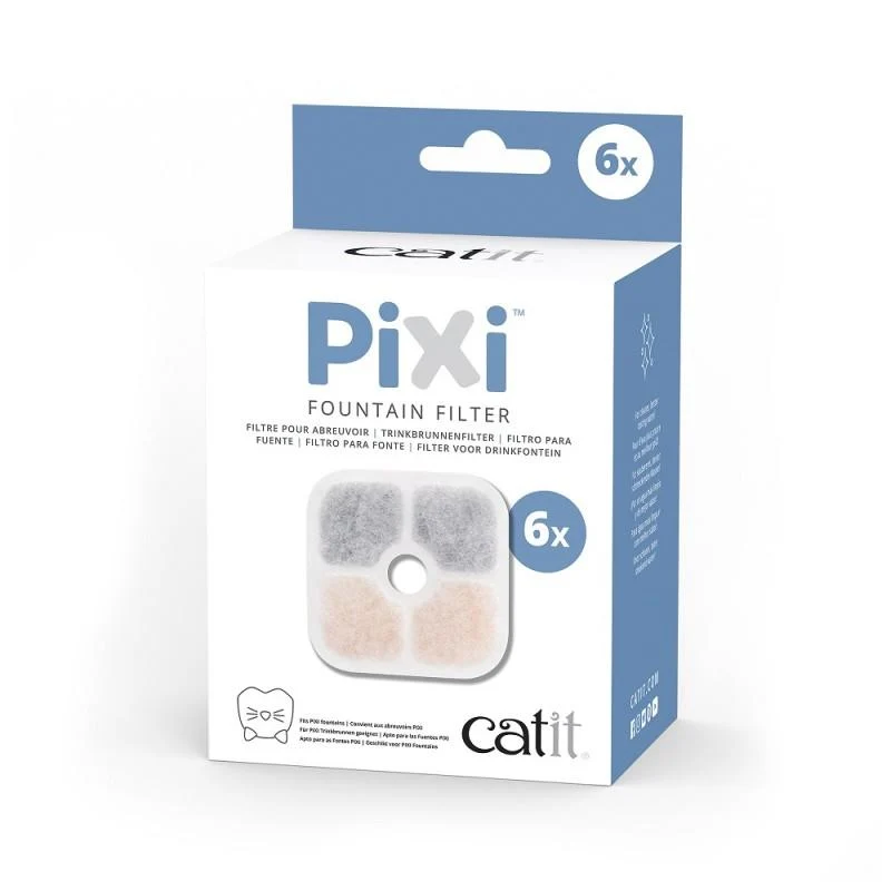 Catit PIXI Cartouches filtrantes pour abreuvoir - Paquet de 3, 6 ou 12