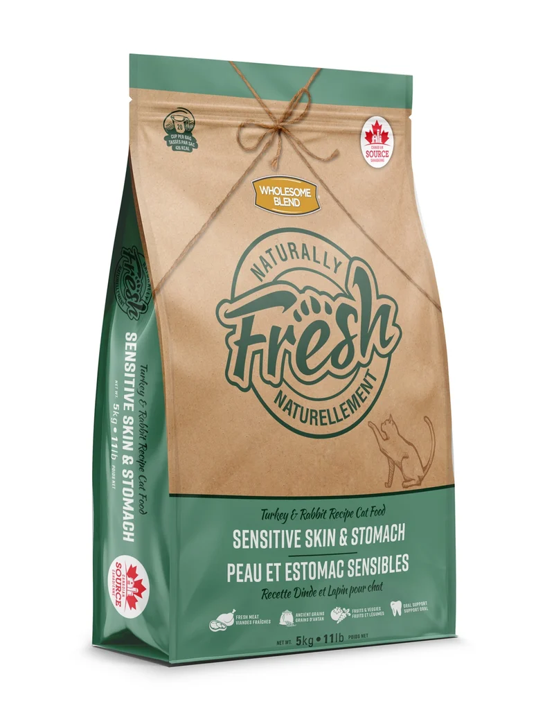 Naturally Fresh - Chat Peau et Estomac Sensibles Dinde et Lapin - Nourriture Sèche pour Chats