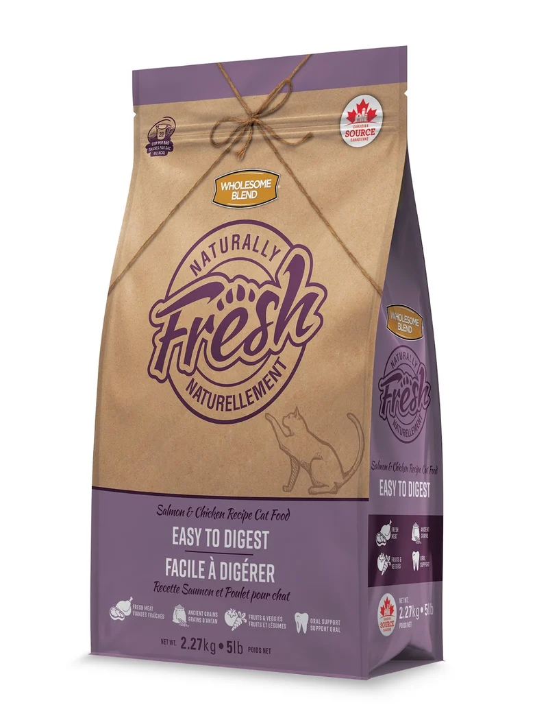 Naturally Fresh - Chat Facile à Digérer Saumon et Poulet - Nourriture Sèche pour Chats
