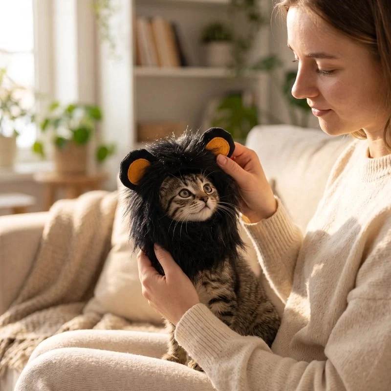 Déguisement pour les Chat | Tête de Lion