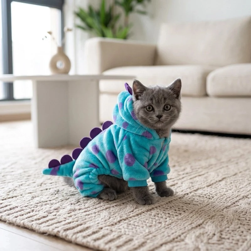 Déguisement pour les chats | Dinosaure Douillet
