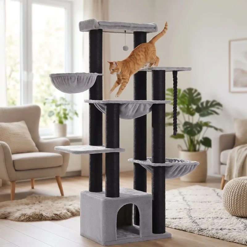 Arbre à Chat XXL – Parc d'Activité Vertical pour Chat d'Intérieur