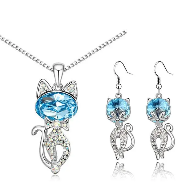Pendentif Chat à Tête Bleu